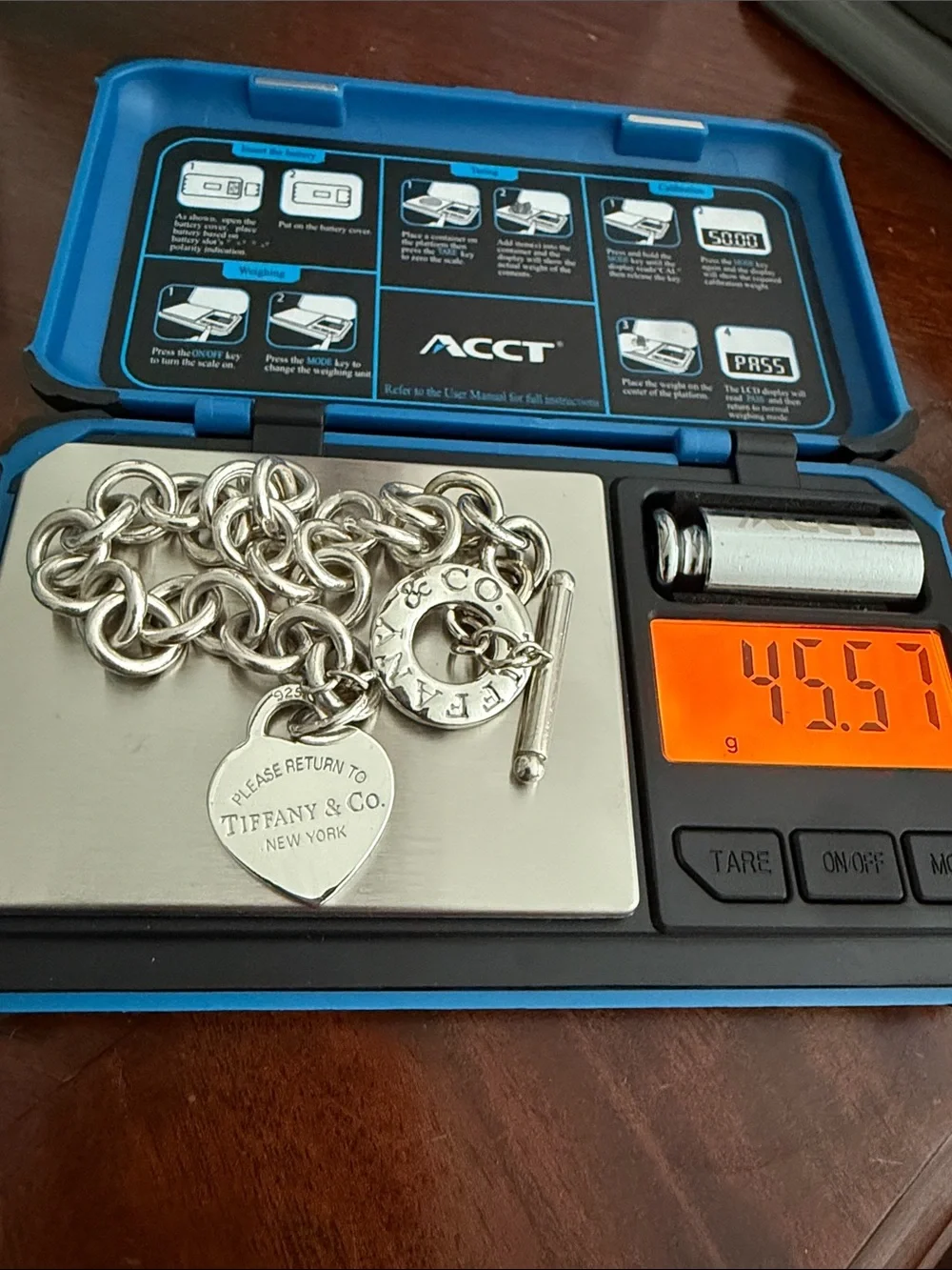 9.5” Tiffany & Co. Sterling Silver Heart Tag Toggle Bracelet - Silver